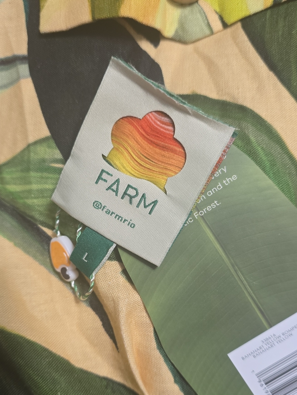 FARM Rio Yellow & Green Tropical Print Jumpsuit - Picture 4 of 5